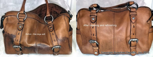 Before and after U.S. Leather Cleaning